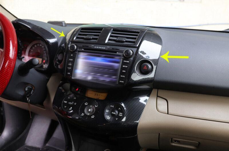 Fit for Toyota RAV4 2006-2012 Carbon Fiber Central Console Instrument Strip 2