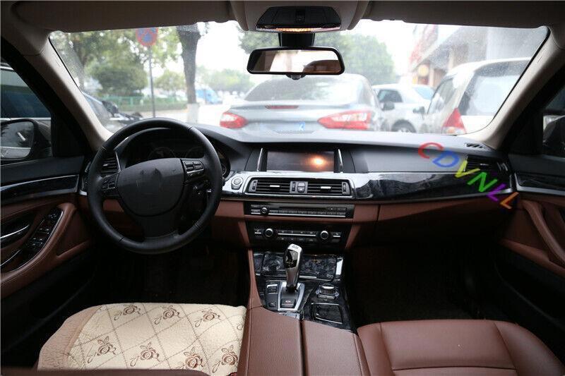 for BMW 5 Series 2011-16 Black Wood Grain Interior Full Moulding Decor Cover Kit