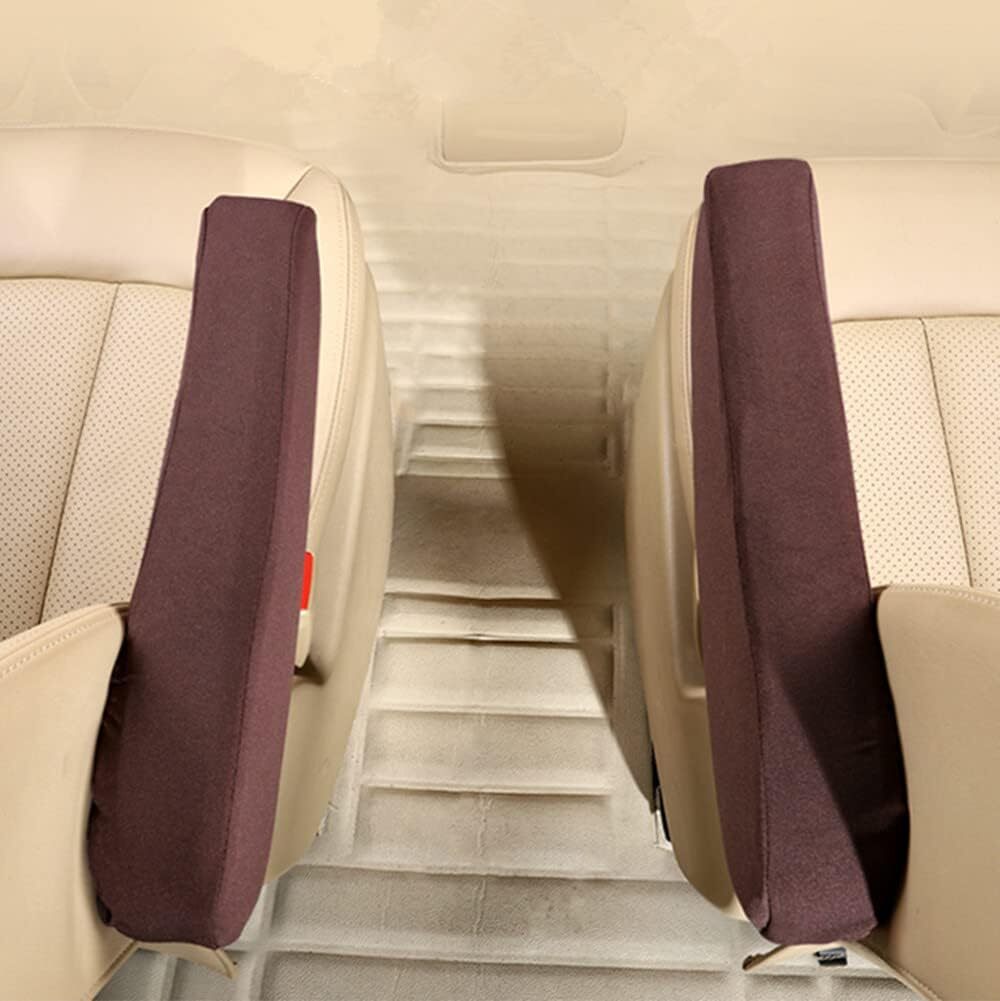 1 Pair Elastic Cloth Fabric Armrest Cover Universal for Car Auto Truck SUV Brown