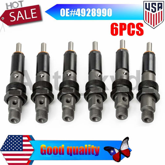 6x NEW Set Diesel Fuel Injector 4928990 390KAL59P6 For 4BT Engine XYD