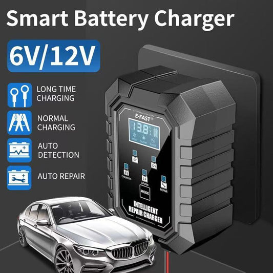 Car Battery Charger 6A 12V Charging Device Lead-acid Battery for Smart Repair LCD