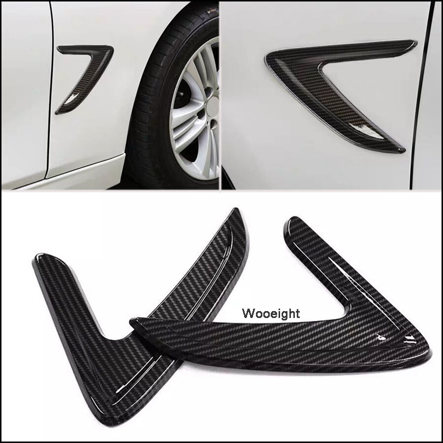 For 3-18 for BMW 3Series F30 Fender Side Air Vent Outlet Cover Trim Carbon Look ABS