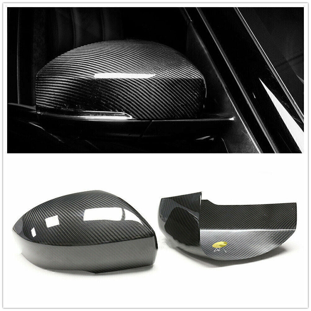 for Range Rover Sport 14-22 Dry Carbon Fiber Rear View Mirror Cap Cover Trim 2X