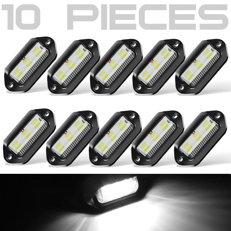 10X Universal LED License Plate Tag Lights Lamps White For Truck SUV Trailer Van