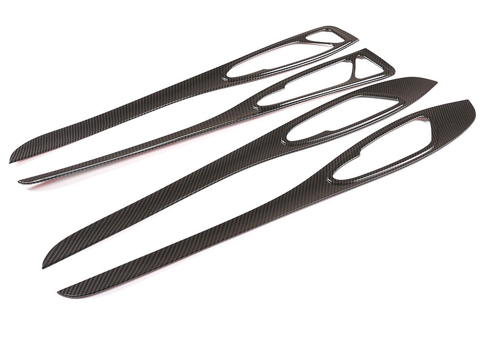 Carbon Fiber ABS Interior Door Panel Decor Trim for Alfa Romeo for Stelvio 2017-2020