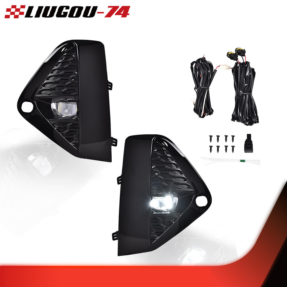 LED fog lights with bezel switch, wiring harness, and relay suitable for 2019-2021 for Nissan Murano, new.