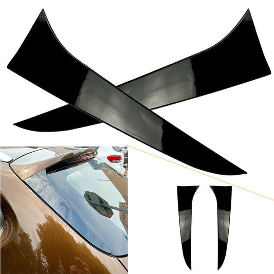 2x Rear Window Side Spoiler Canard Splitter Trim Cover for BMW X1 E84 2009-2015