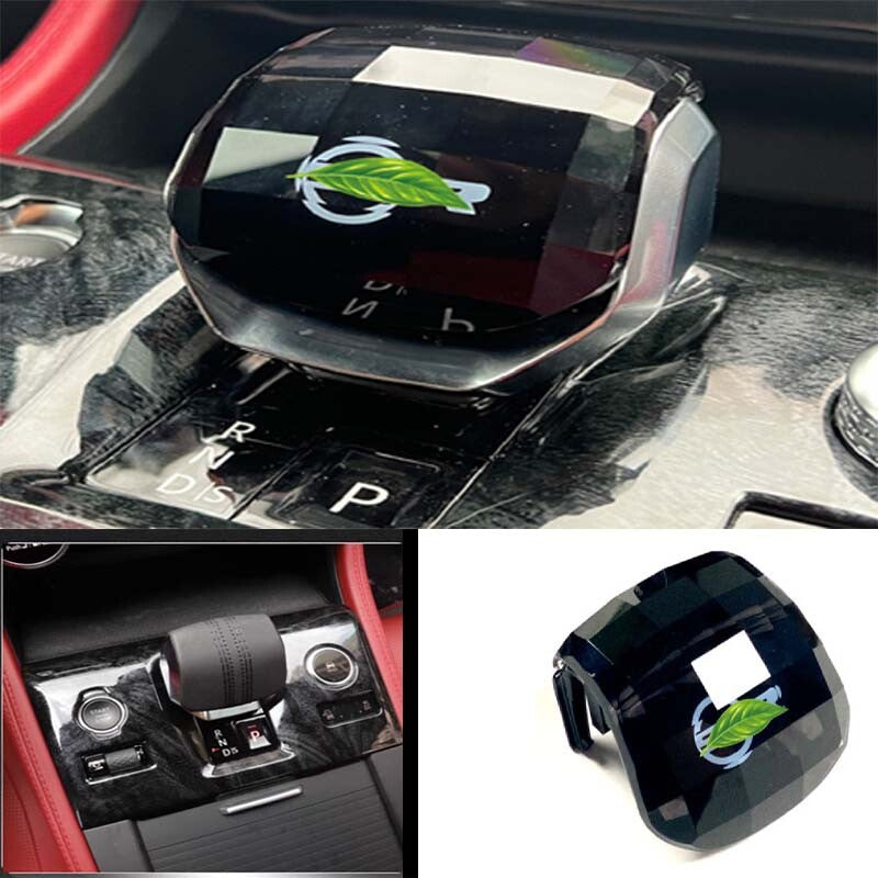Black Crystal Glas Console Gear Shift Knob Lever Replace for Jaguar E-PACE 21-23