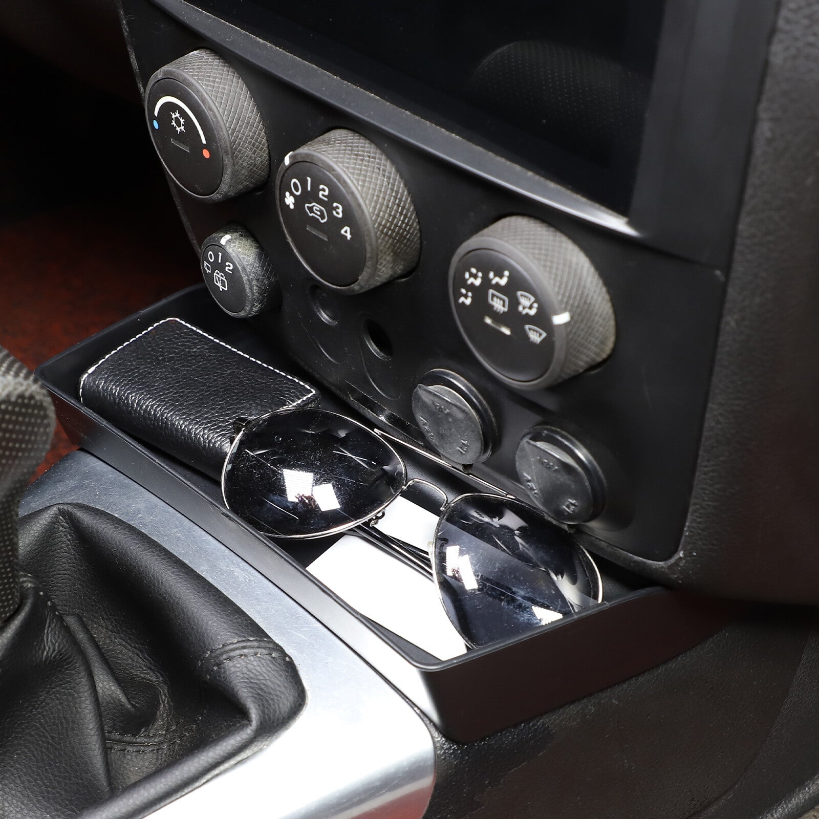 Matte Black ABS Center Multimedia Button Frame Trim for Ford Maverick 2022 - 23