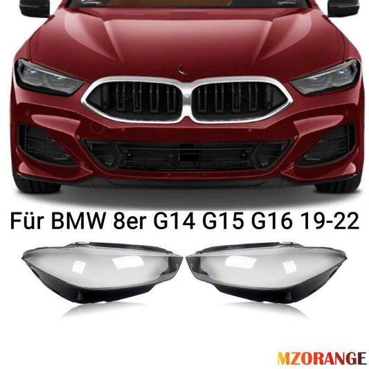 2¡Á F¨¹r for BMW 8er G14 G15 G16 19-22 Scheinwerferglas Linse Abdeckung Links+Rechts