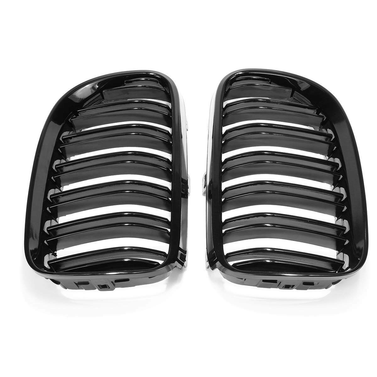 A pair of gloss black front kidney grilles are available on 2011-2013 for BMW E92, E93, 328i, 335i Coupe LCI.