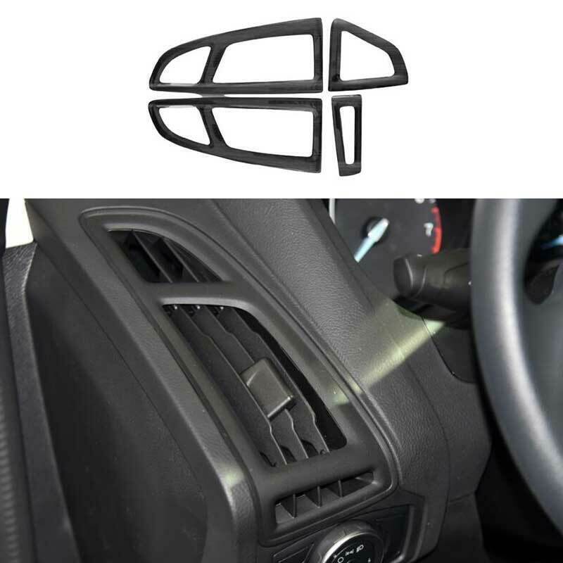 Black Titanium Side AC Air Outlet Vent Frame Trim 4X for Ford Focus 2012-2018