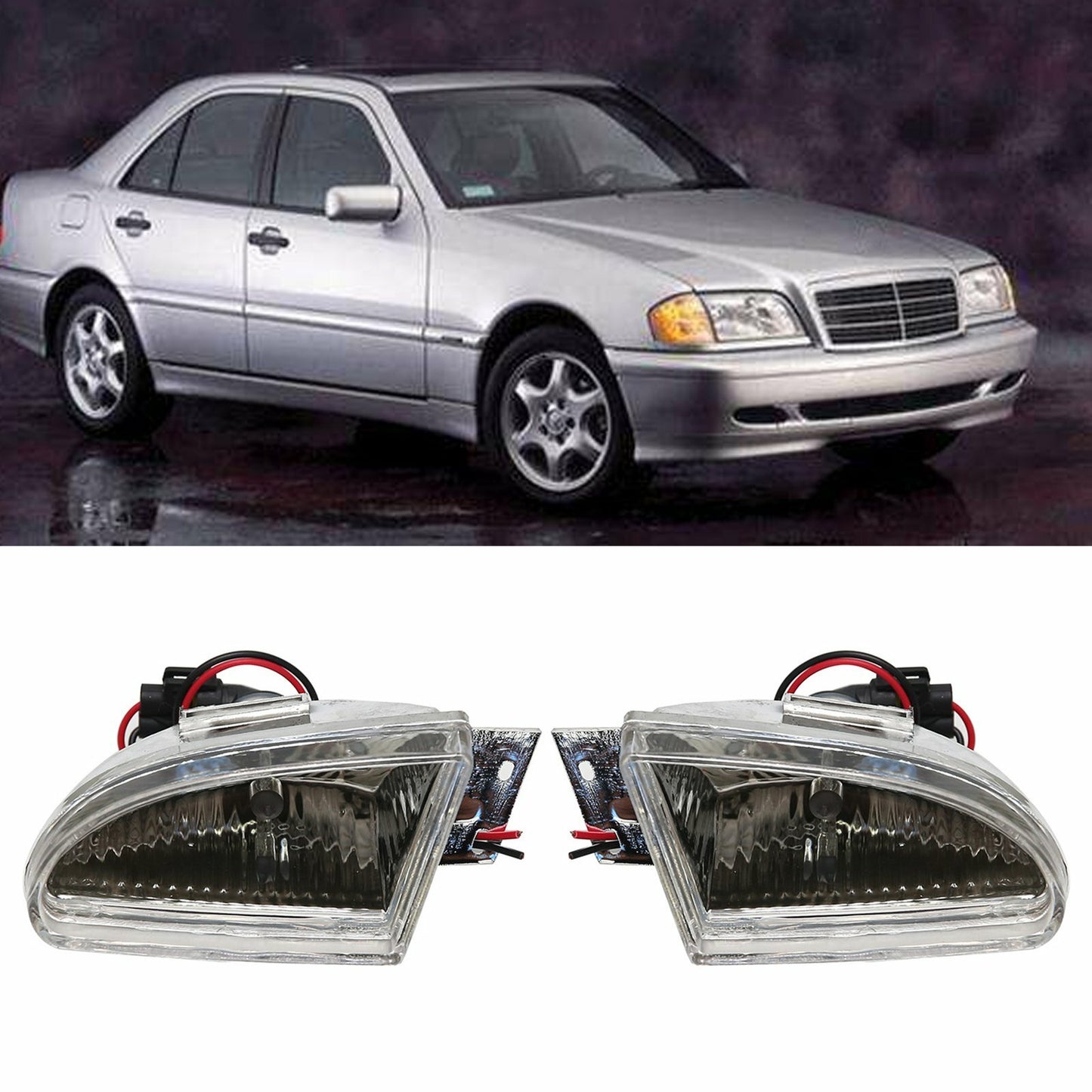 Fit for Mercedes-Benz C Class W202 Fog light Front Turn signal Fog Lamp 1994-2004 AT
