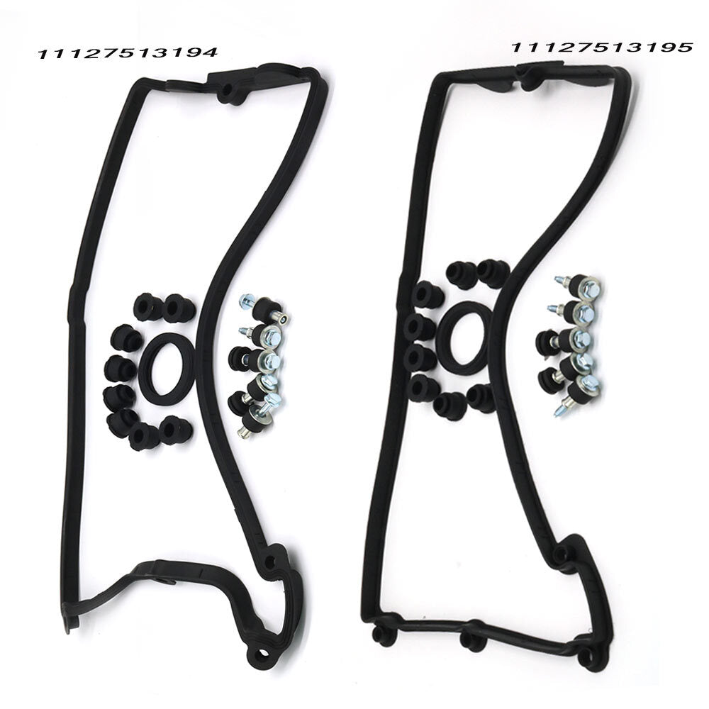 for BMW 545i 550i 645ci 745i X5 4.4L 4.8L Valve Cover Gaskets Set w/ Bolts Seals