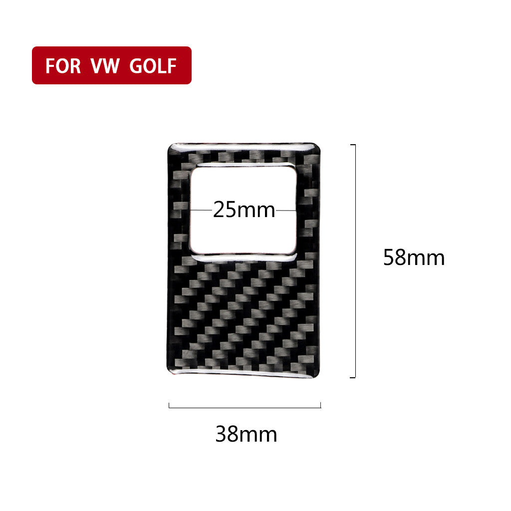 Carbon Fiber Interior Warning Light Frame Cover Trim for VW for Golf MK7 2013-2017