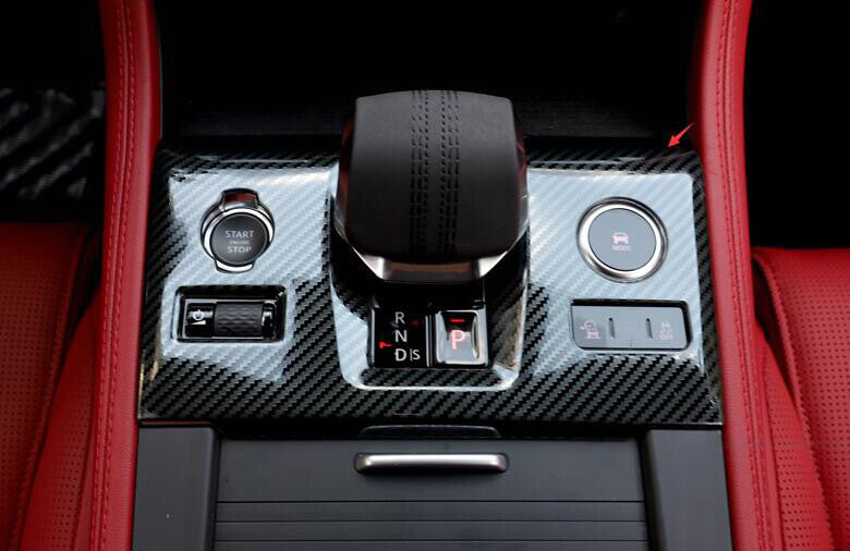 Middle Console Gear Shift Panel Trim Carbon Fiber Style 21-22 for Jaguar F-PACE