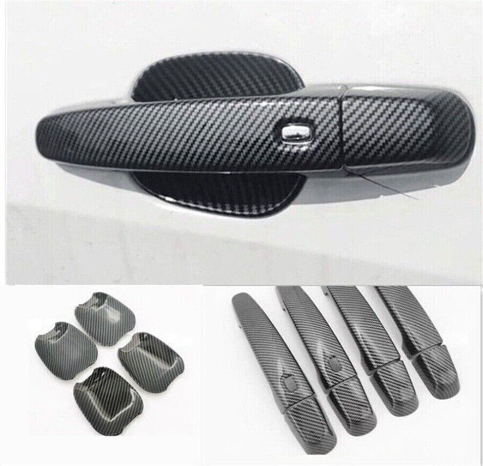 Carbon Fiber Side 2 for Smart Door Handle Bowl Cover Trim For 19-24 for Chevrolet Malibu