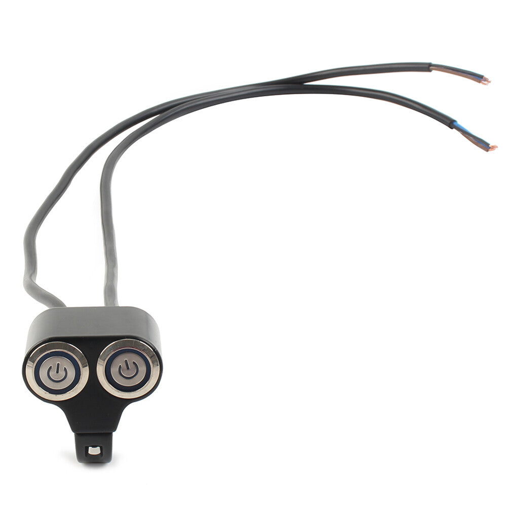 LED Motorcycle Switch ON OFF Headlight Fog Light Handlebar 22mm 7/8 Push Button