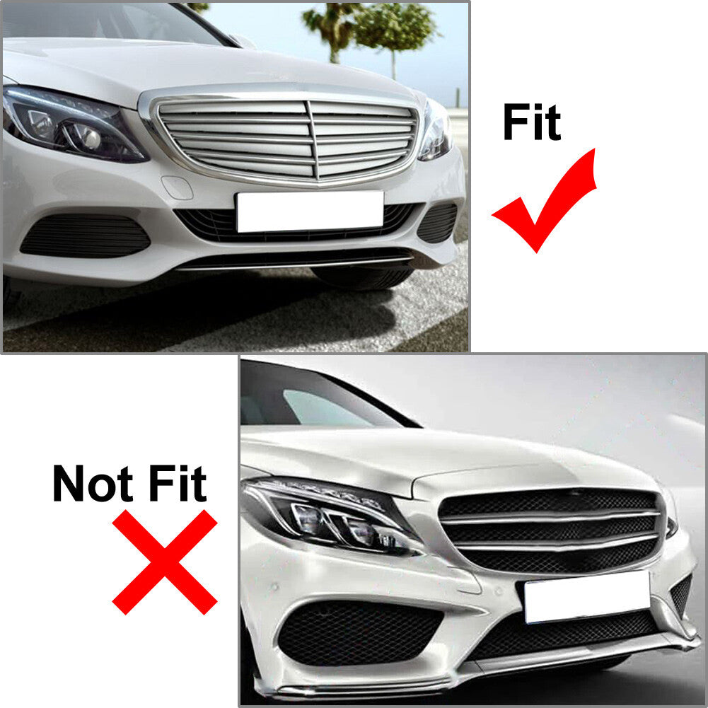 Front Bumper Fog Light Cover fit for Mercedes-Benz C Class W205 C300 2015-2018