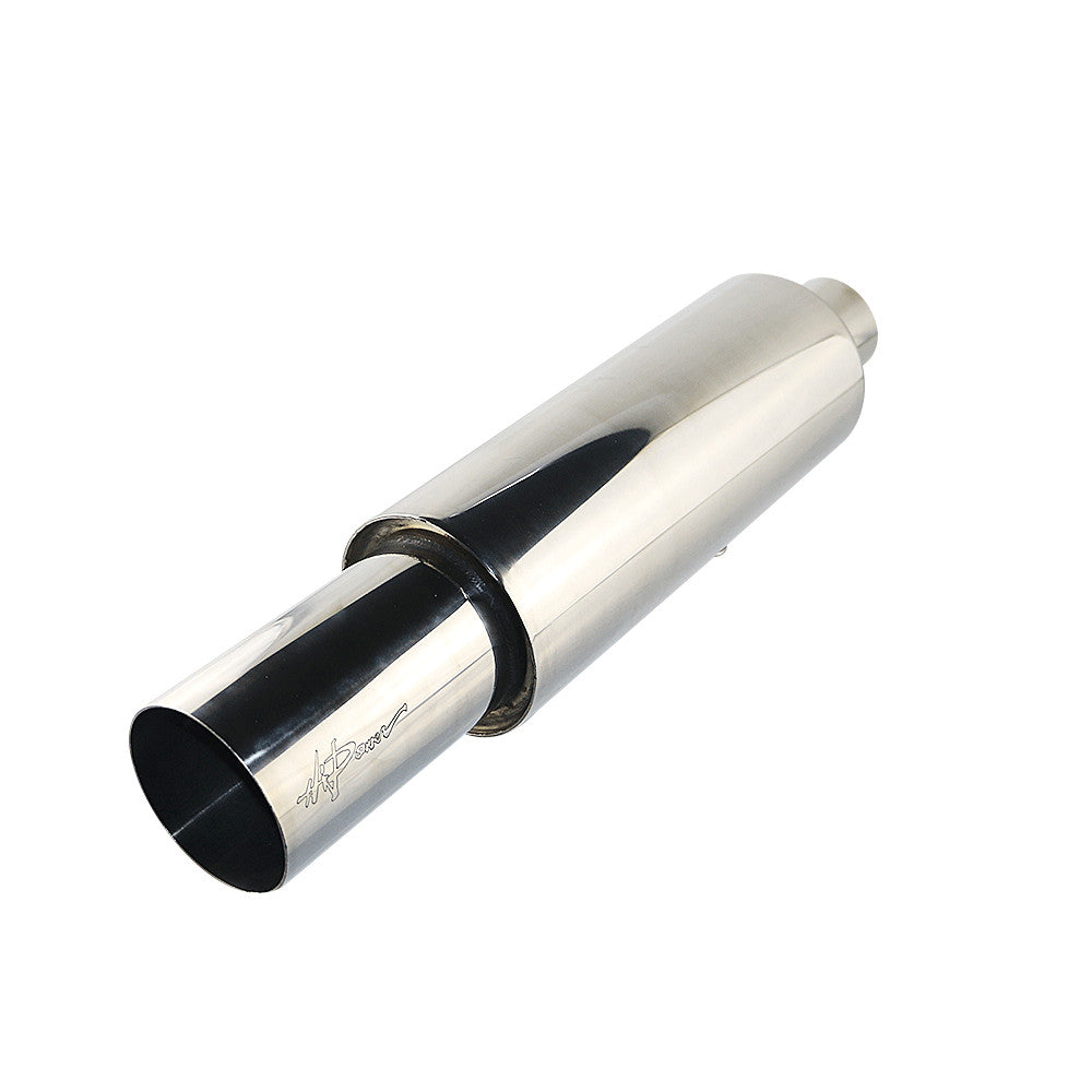 1x 2 ID 3.5 Outlet Great Sound Exhaust Muffler Tips 4.5 Body Resonator HPJ