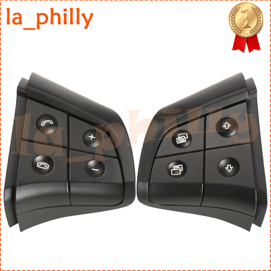 1 Pair Fit for Mercedes-Benz W164 W251 W245 Steering Wheel Switch 4 Button Black