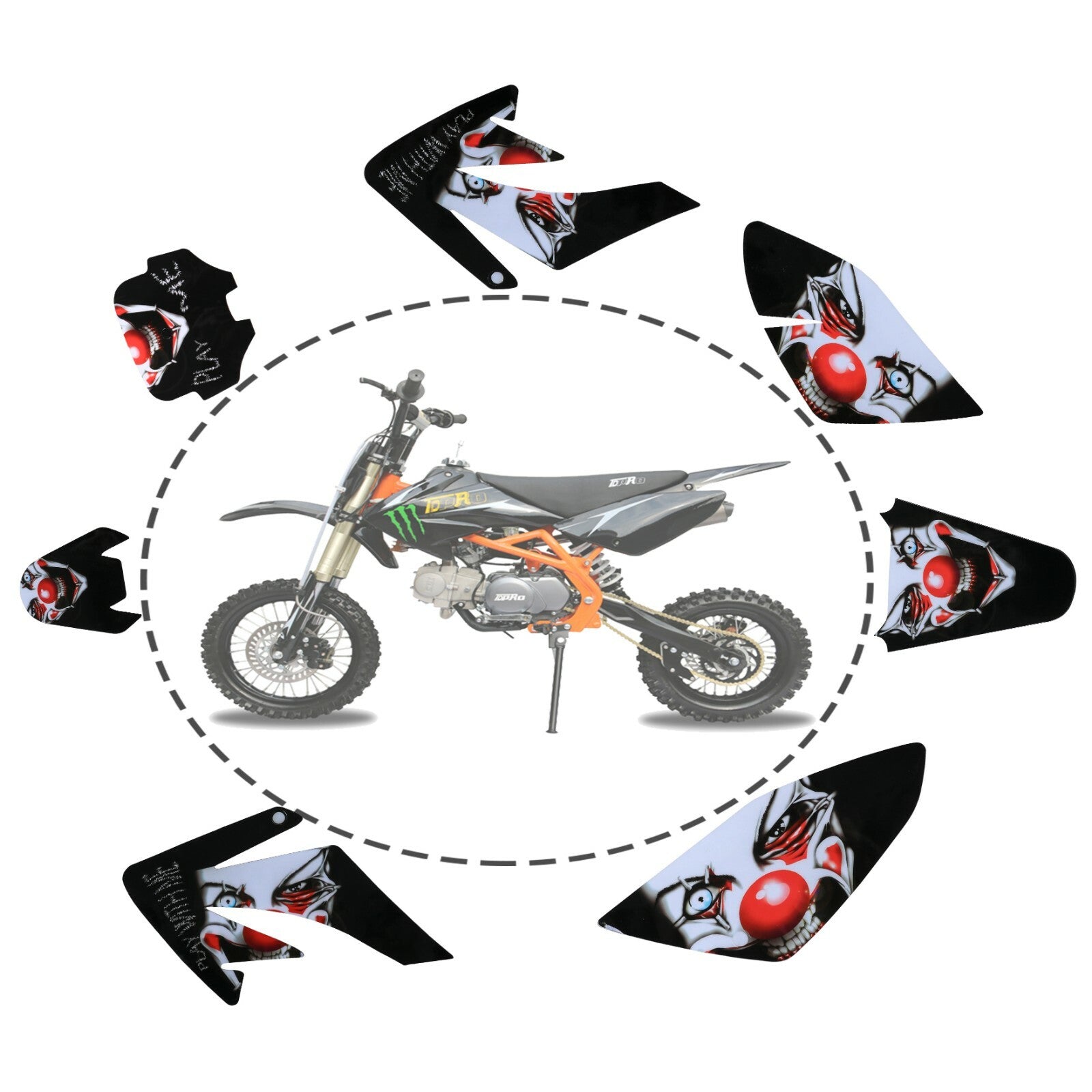 Sticker decal graphic kit for Honda CRF70 XR70 125CC 140CC 150CC Pit Bikes - Taobao Island