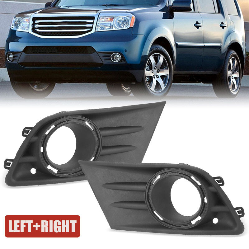 Front Bumper Foglight Cover Bezel Trim Left+Right for Honda Pilot 2012-2015 2014