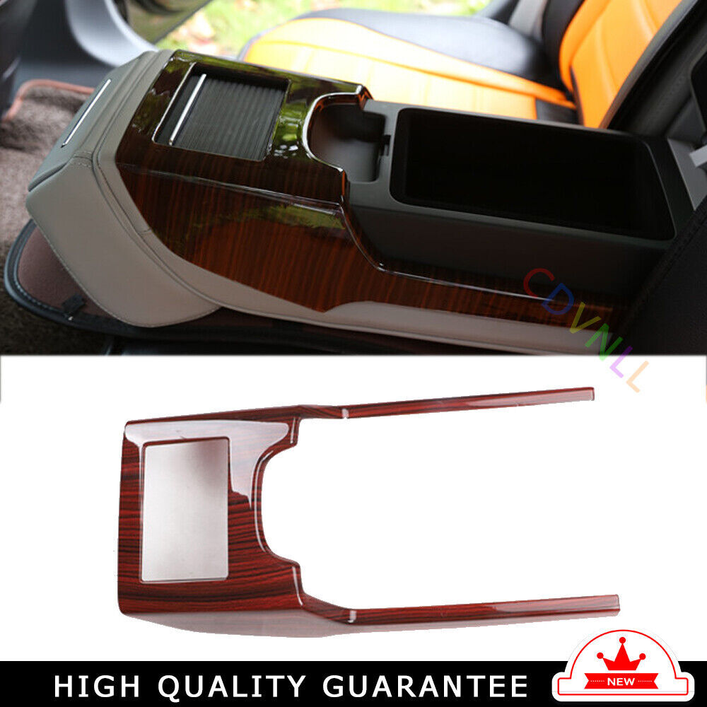 Car Inner Rear Storage Box Cover Trim 1PCS Fit for Audi A6L 2012-2018 Red Wood
