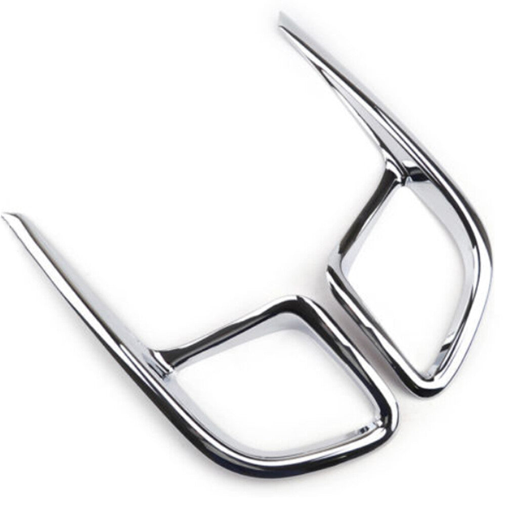 for Toyota Highlander 2014-2018 2x Rear Bumper Fog Light Cover Chrome ABS Trim