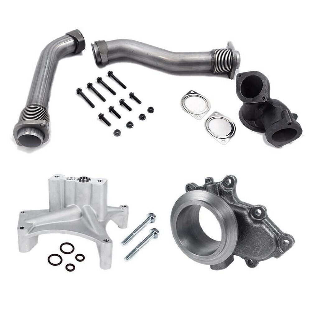 Bellowed Up Pipes Housing Turbo Pedestal For 1999.5-2003 for Ford 7.3L