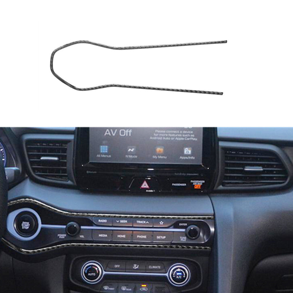 Carbon Fiber Radio Button Frame Trim Cover for Hyundai for Veloster JS 2019-2022