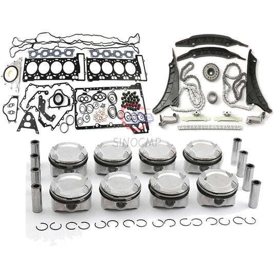 Engine Overhaul Gasket Set w/ Timing Chain Kit Camshaft Sprocket fits for BMW 550
