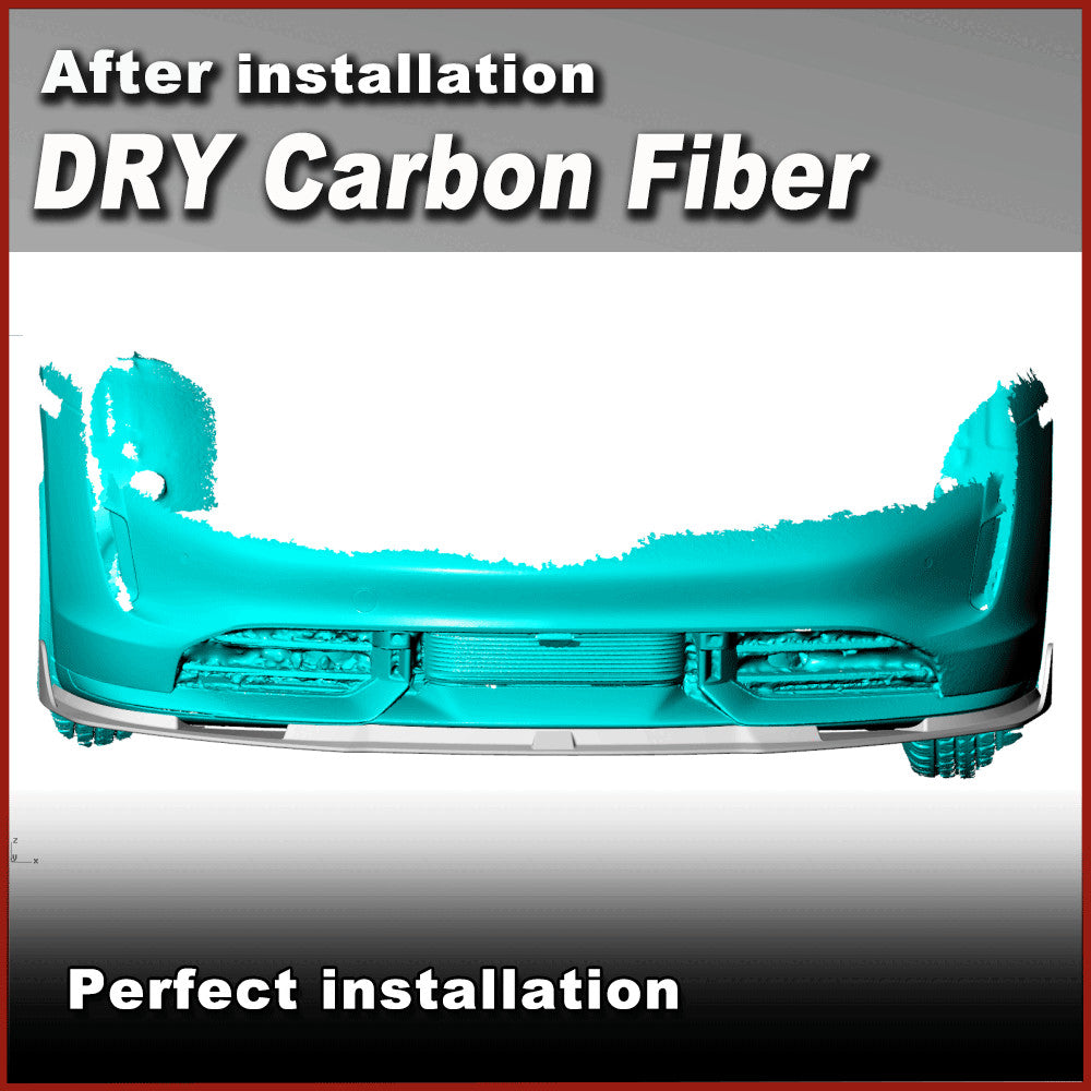 for Porsche Taycan Turbo 9J1 Sedan 2019UP DRY CARBON Front Bumper Lip Spoiler