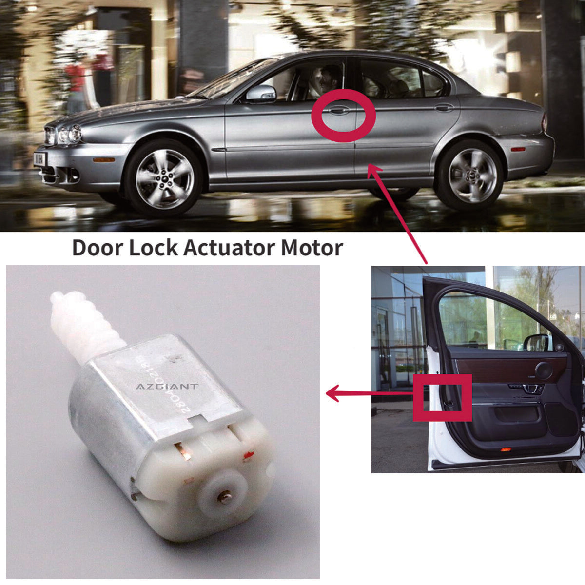 Central Door Latch Actuator Motor for 2011-2017 for Ford Fiesta 2013-2019 for Ford Kuga