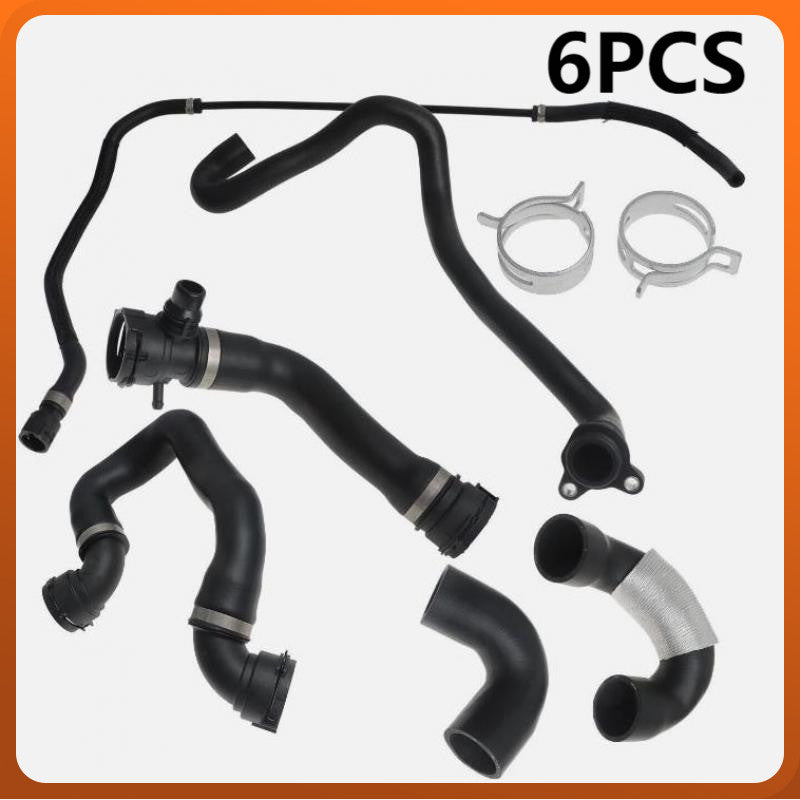 Radiator Coolant Water Hose Pipe Kit 6pcs for BMW 135i 335i 335xi 2007-2010