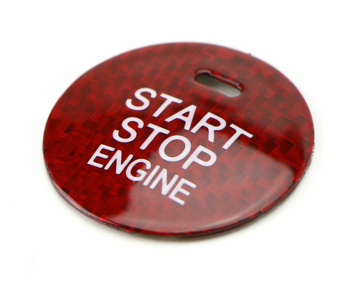 Red Real Carbon Engine Start Stop Button Cover Trim Fit for Mazda 3 6 13-18