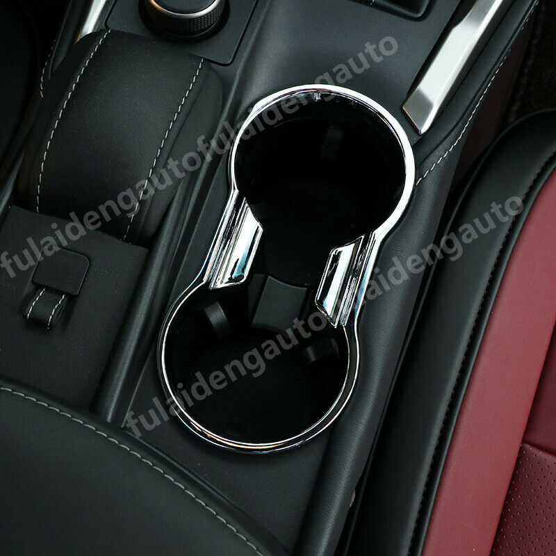 for Lexus NX200t 300h 2015-2021 Silver Console Water Cup Holder Frame Cover Trim
