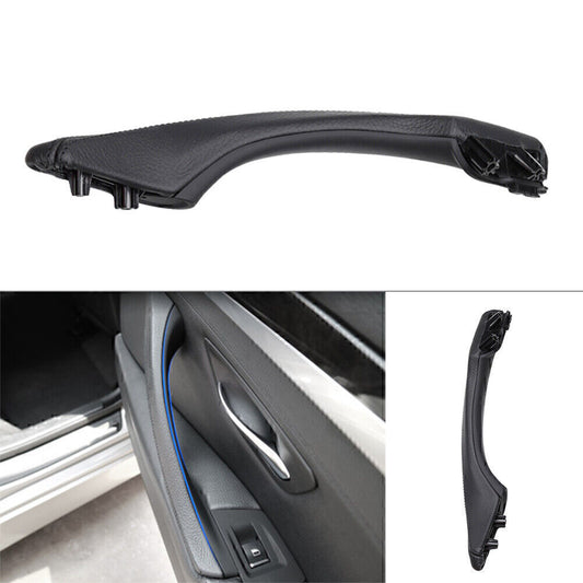 Black Door Trim Pull Handle Right Side Real Leather Fit for BMW 5 series F10 F11 F18