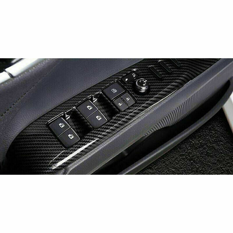 for Toyota for Camry 2018-2023 Carbon Fiber Glass Window Lift Lock Switch Panel Trim
