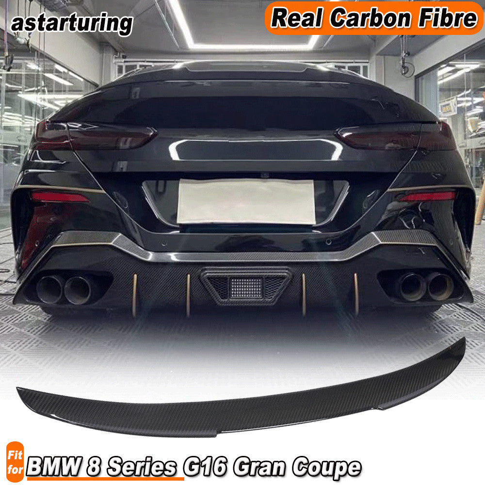 for BMW 8 Series G16 F93 M8 M850i 840i 18-24 DRY CARBON Rear Trunk Spoiler Wing