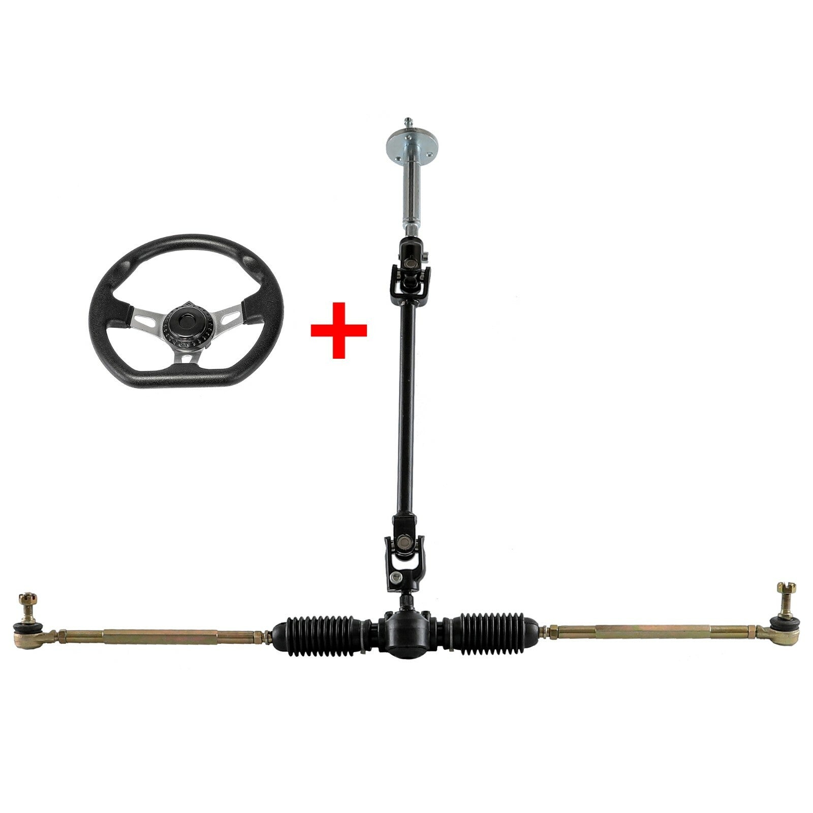 Steering wheel tie stick frame axle kit for go-karts, all-terrain vehicles, and UTVs (110cc, 125cc, 140cc, 150cc).