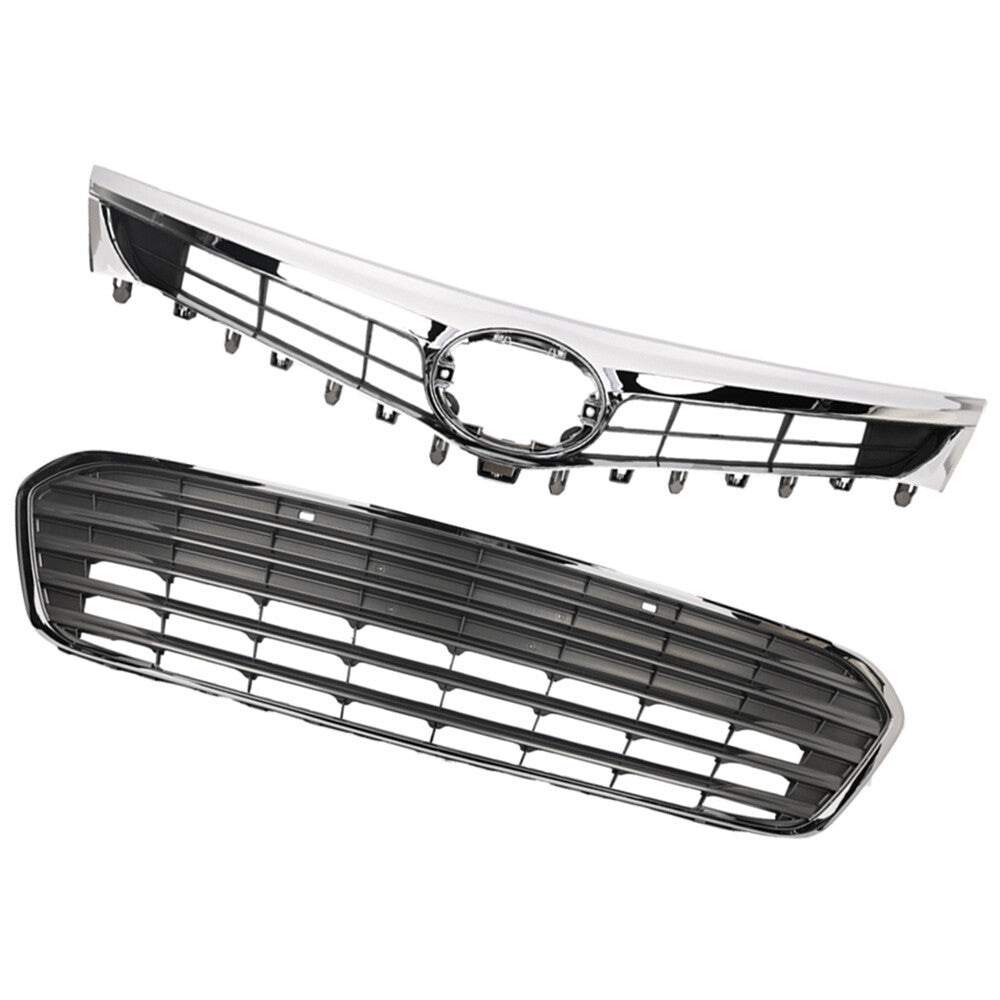 2pcs Front Bumper Lower + Upper Grille Fit For 2013 - 2015 for Toyota for Avalon US