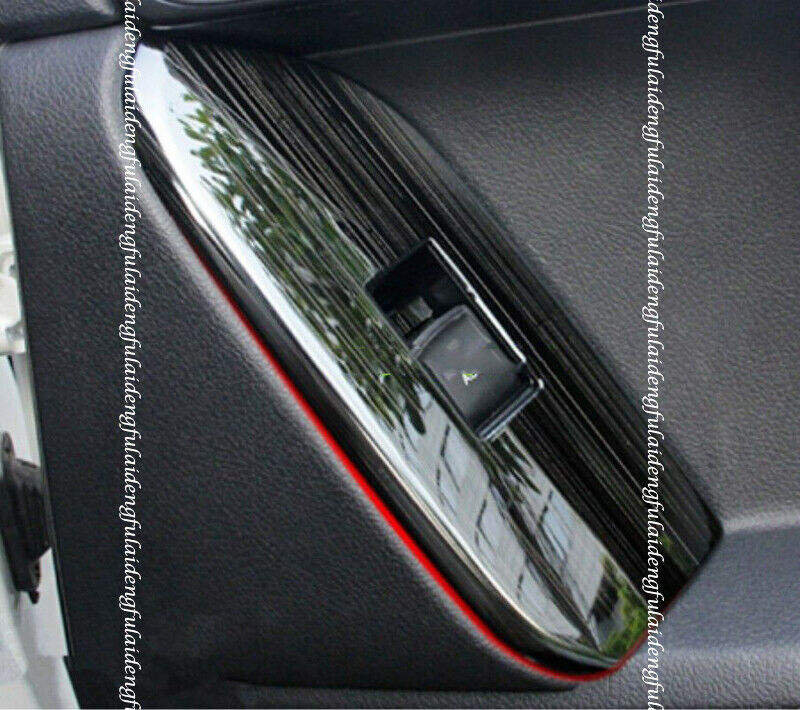 4for Toyota Prado 2010-2021 Black Titanium Glass Window Switch Panel Cover Trim