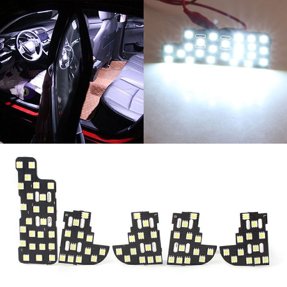 5x Bright White Car Interior Dome Map Reading Lights Kit for Honda Odyssey 05-08