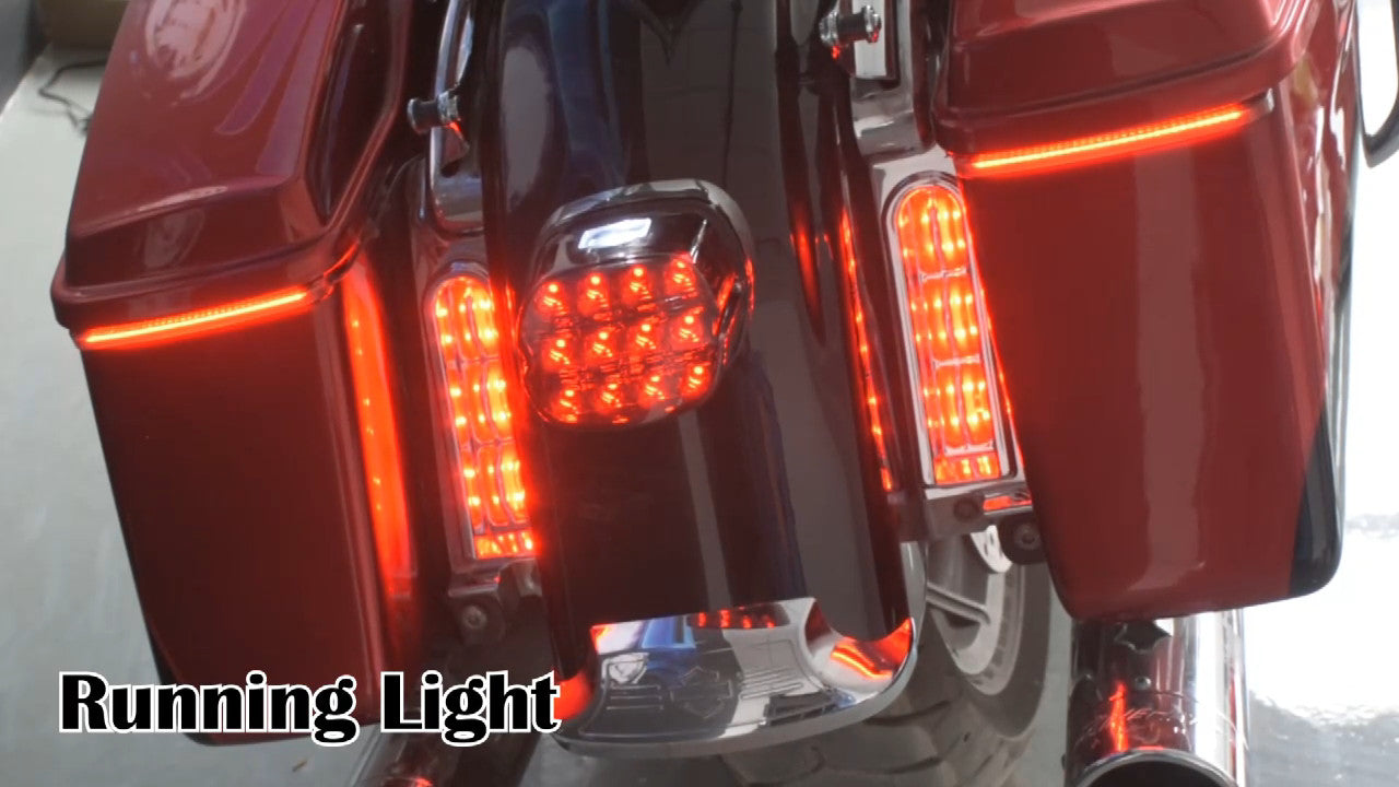 Red Running Brake LED Tail Light for Harley Touring Electra Road King Glide 99+