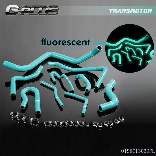 Fluorescent silicone radiator tubes are suitable for 92-00 for Honda for Civic 1.6L SOHC D16 EG EK