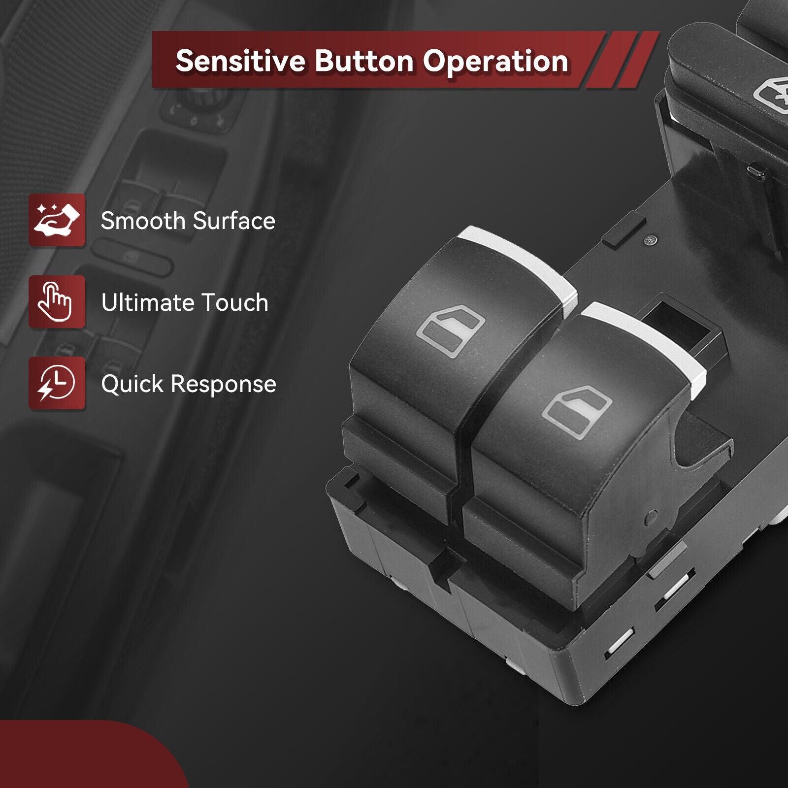 for VW for Jetta for Bora MK4 Door Window Switch Control Button Driver Side Panel Master