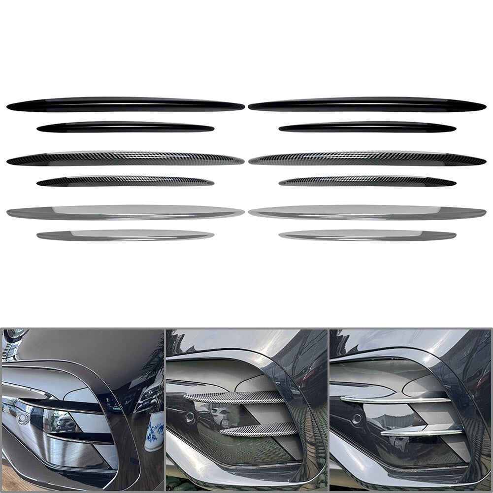 Front Fog Light Strips Air Intake Grille Cover Trim for Mercedes-Benz GLC Class