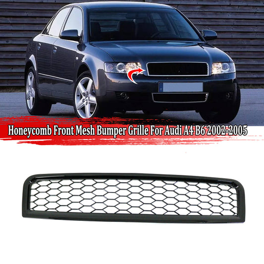 8E0853651F Front bumper center grille = Black honeycomb design suitable for 02-05 for Audi A4 B6