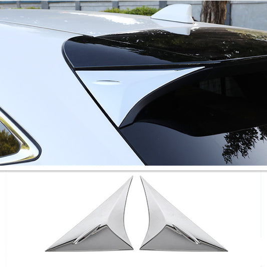 Chrome Rear Window Side Spoilers Decor Cover Trim ABS for Toyota Venza 2021-2023